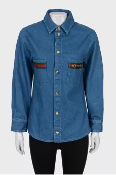 Blue denim shirt