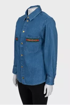 Blue denim shirt