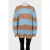Oversized striped sweater