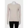 Beige fitted jumper
