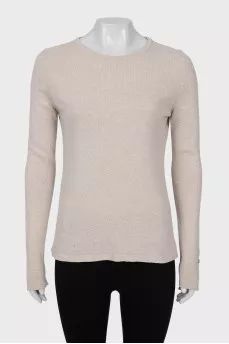 Beige fitted jumper