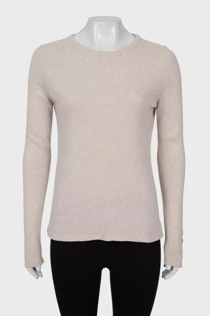 Beige fitted jumper