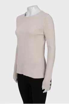 Beige fitted jumper