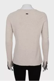 Beige fitted jumper