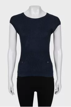 Silk top in blue