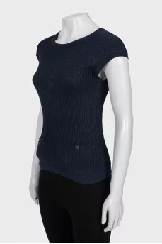 Silk top in blue