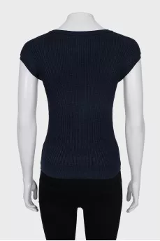 Silk top in blue