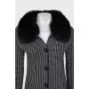 Black and white coat with fur