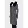 Black and white coat with fur
