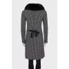 Black and white coat with fur