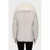 Fitted jacket with fur