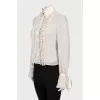 Blouse with lace ruffles