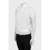 White blouse with drape