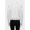 White blouse with drape