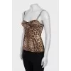 Animal print cami top