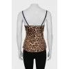 Animal print cami top