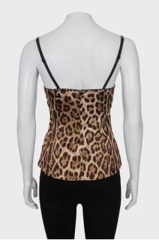 Animal print cami top