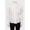 Silk blouse with ruffles on the sleeves