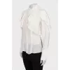 Silk blouse with ruffles on the sleeves