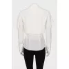 Silk blouse with ruffles on the sleeves