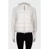 Jacket with knitted sleeves