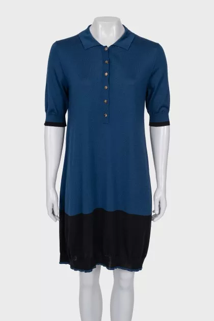 Blue dress with collar