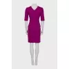 Fitted purple dress