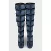 Textile boots with leather elements