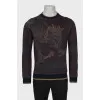 Men's sweatshirt in dark red