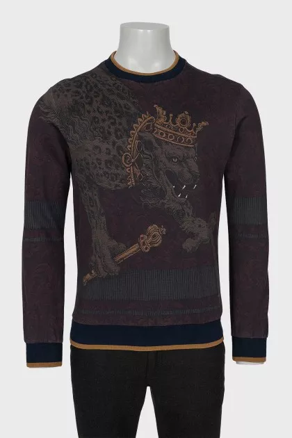 Men's sweatshirt in dark red