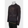 Men's sweatshirt in dark red
