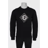 Men's sweatshirt with embroidered monogram