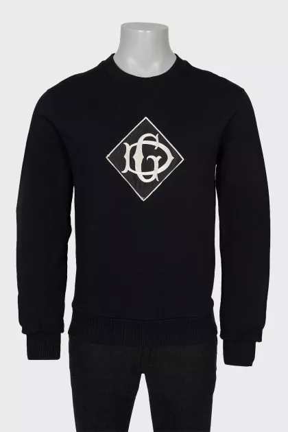 Men's sweatshirt with embroidered monogram