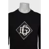 Men's sweatshirt with embroidered monogram