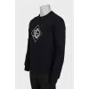 Men's sweatshirt with embroidered monogram