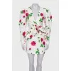 Floral print dress with peplum