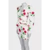 Floral print dress with peplum