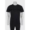 Men's black t-shirt with tag