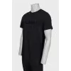 Men's black t-shirt with tag