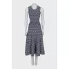 Blue sleeveless fitted dress