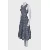 Blue sleeveless fitted dress