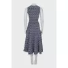 Blue sleeveless fitted dress