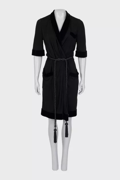 Wrap dress with belt