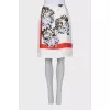 Silk skirt with floral print