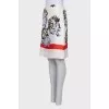Silk skirt with floral print