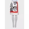 Silk skirt with floral print