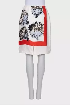 Спідниця шовкова з квітковим принтом
