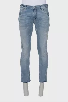 Мужские голубые джинсы straight fit