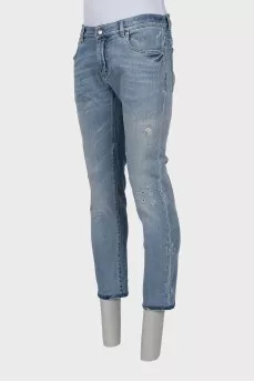 Мужские голубые джинсы straight fit