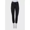 Straight leg jeans with a mid-rise